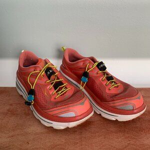 Hoka One One Bondi 3 Women's Coral Pink Orange Road Running Shoe
